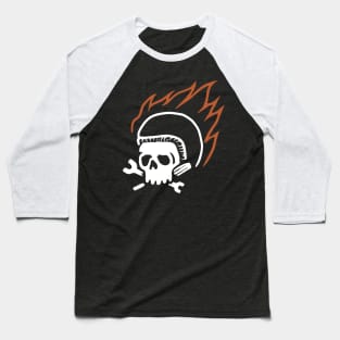 Biker Fire Baseball T-Shirt